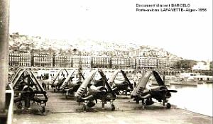 Alger - Port - Porte-Avions Lafayette - 1956